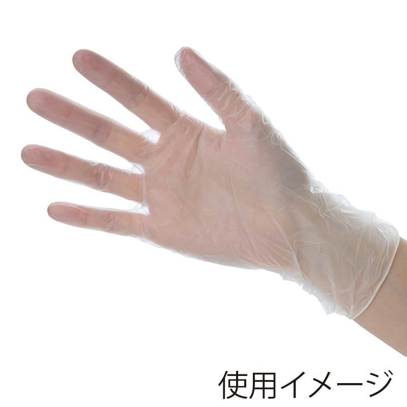 【直送品】 中部物産貿易 使い捨てプラスチック手袋　ケアノンパウダー S 半透明 100枚/箱（ご注文単位20箱）