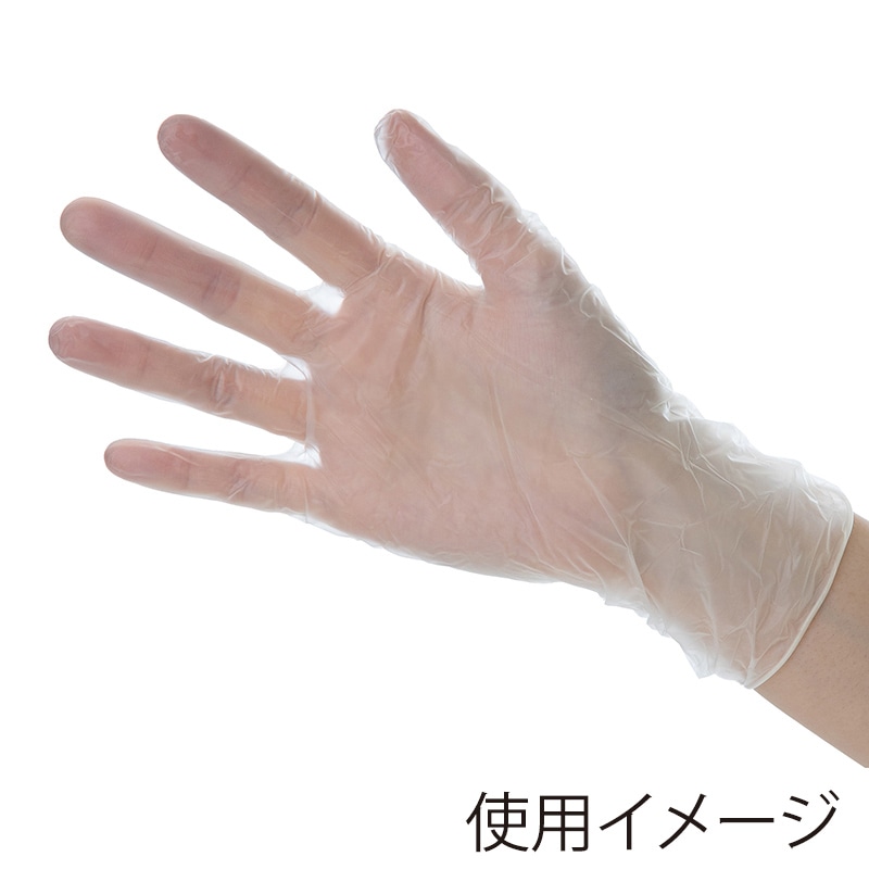 【直送品】 中部物産貿易 使い捨てプラスチック手袋　ノンパウダー S 半透明 100枚/箱（ご注文単位20箱）