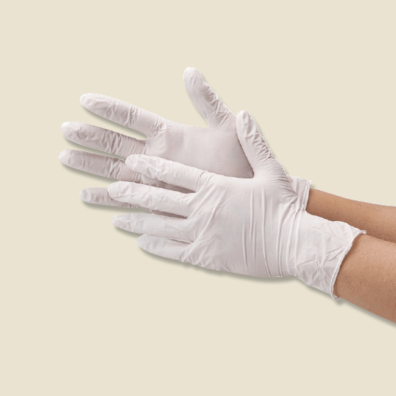 川西工業 ニトリルグローブ 使い切り手袋 粉無 #2060 M ホワイト 250枚