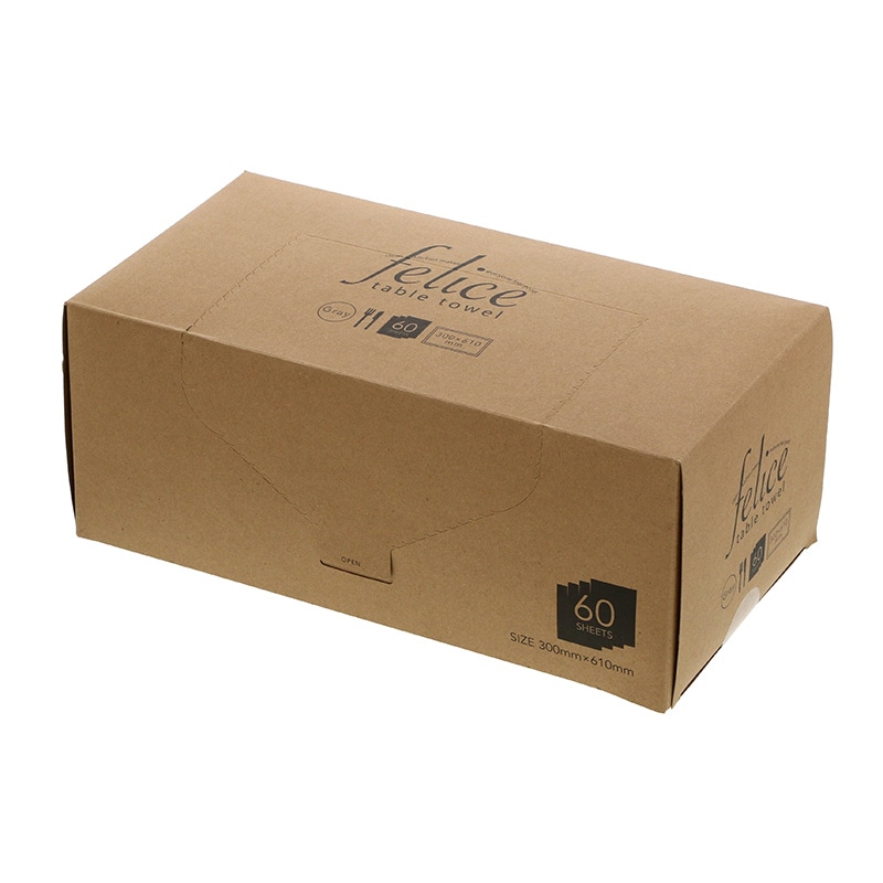 【直送品】 川西工業 テーブルタオル　フェリーチェ  グレー 1箱（ご注文単位12箱）