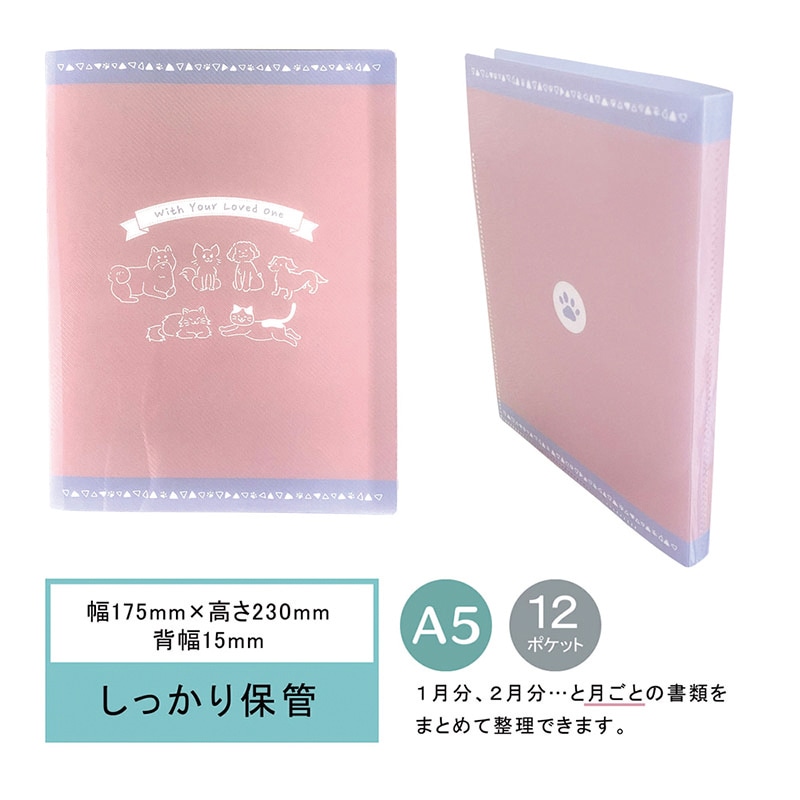 【直送品】 エヒメ紙工 クリアブック A5 PET－BP　ピンク 1個（ご注文単位3個）
