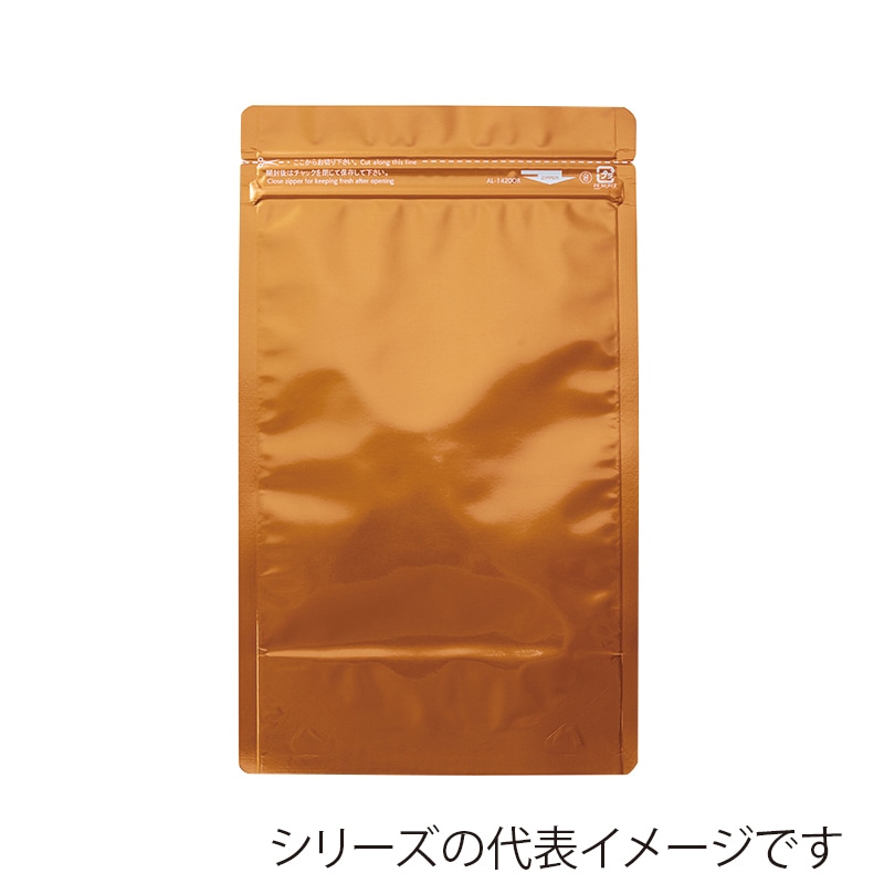 【直送品】 生産日本社 チャック付ポリ袋　ラミジップ　スタンドパック カラータイプ AL－1216 橙 50枚/袋（ご注文単位24袋）