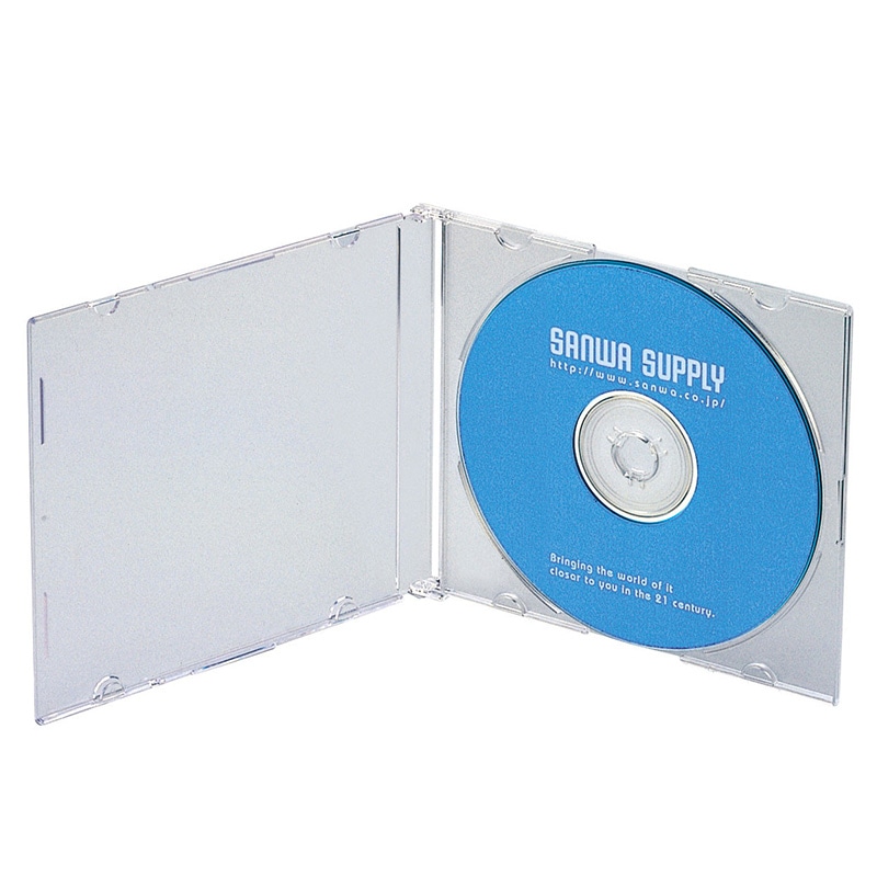 【直送品】 サンワサプライ Blu－ray・DVD・CDケース スリムタイプ FCD－PU10CLN　クリア 1個（ご注文単位1個）