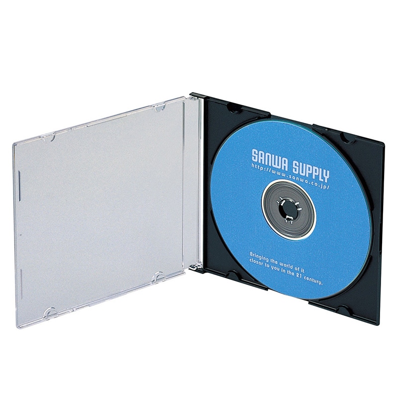 【直送品】 サンワサプライ Blu－ray・DVD・CDケース スリムタイプ FCD－PU10MBKN　ブラック 1個（ご注文単位1個）
