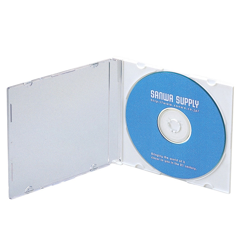 【直送品】 サンワサプライ Blu－ray・DVD・CDケース スリムタイプ FCD－PU10MWN　ホワイト 1個（ご注文単位1個）