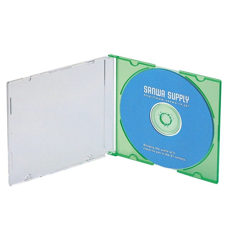 【直送品】 サンワサプライ Blu－ray・DVD・CDケース スリムタイプ FCD－PU10MXN　5色ミックス 1個（ご注文単位1個）