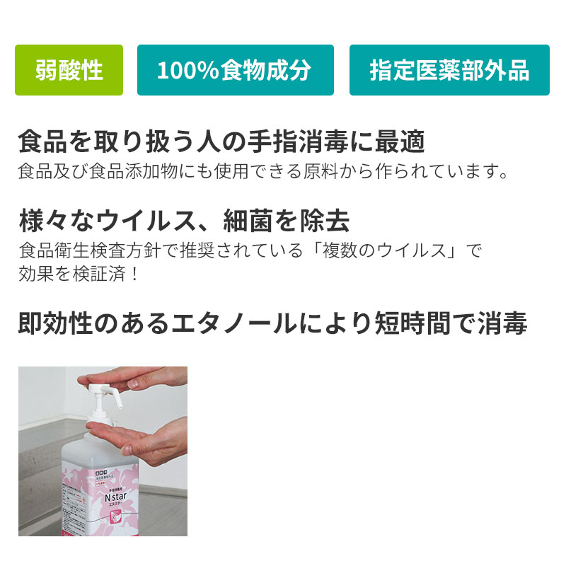 ニイタカ アルコール消毒剤 Nスター 1L｜【シモジマ】包装用品・店舗