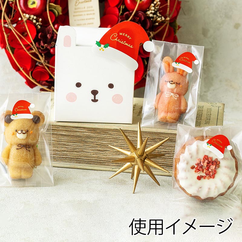 【直送品】 クリスマスシール　サンタの帽子　mini　10片  97386 10冊/束（ご注文単位1束）