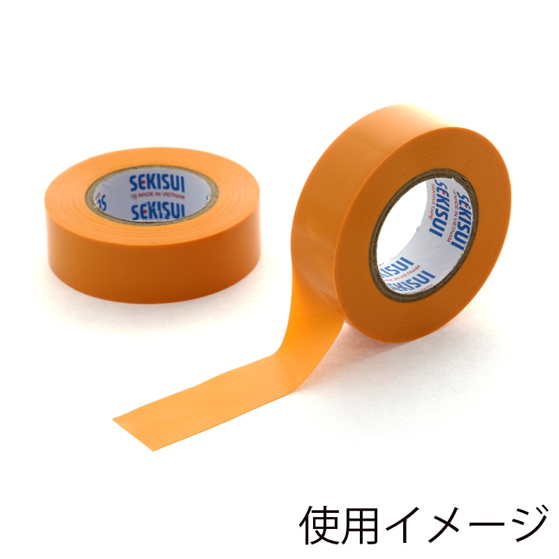 ビニールテープ エスロン 19×10 No.360 オレンジ 1巻