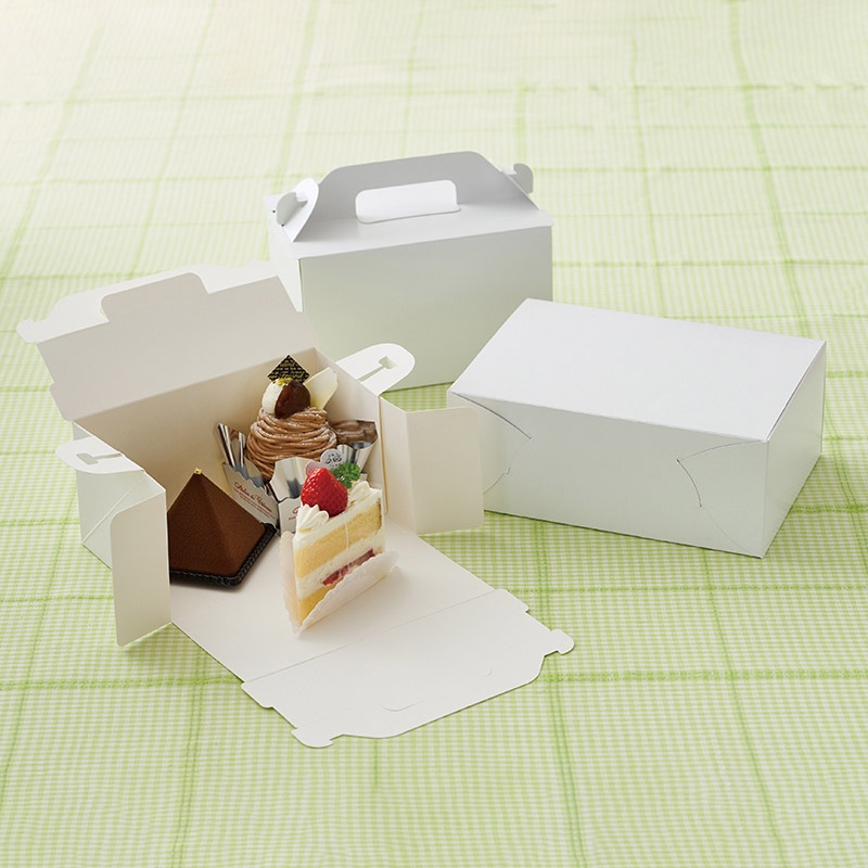 【直送品】 cotta ケーキ箱　ホワイトショートNC NO．6 77711 25枚/束（ご注文単位1束）