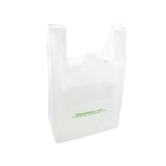 【直送品】 PS　バイオマスレジ袋 L 乳白 100枚/袋（ご注文単位10袋）