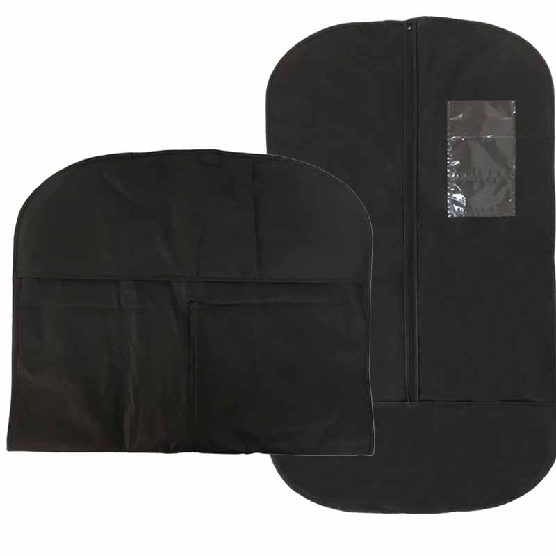 スーツバッグ 不織布 二つ折りタイプ 黒色 1束(5枚入)