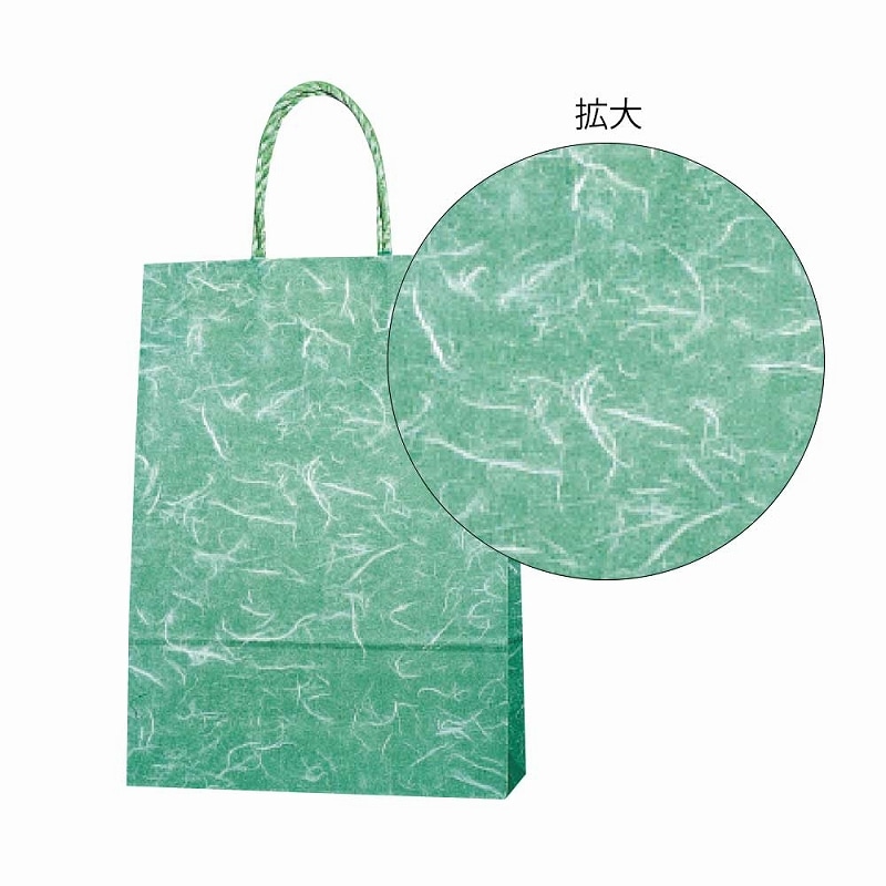 HEIKO 紙袋 スムースバッグ S-100 雲竜 緑 25枚