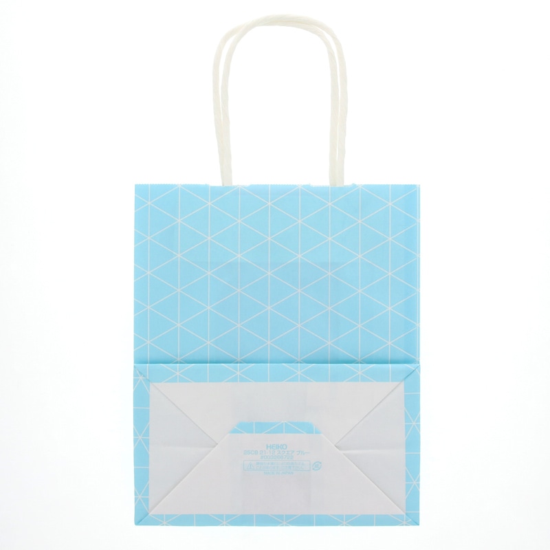 HEIKO 紙袋 25チャームバッグ 25CB 21－12 スクエア ブルー 50枚