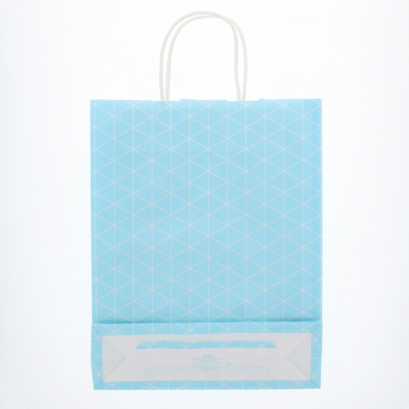HEIKO 紙袋 25チャームバッグ 25CB MS1 スクエア ブルー 50枚