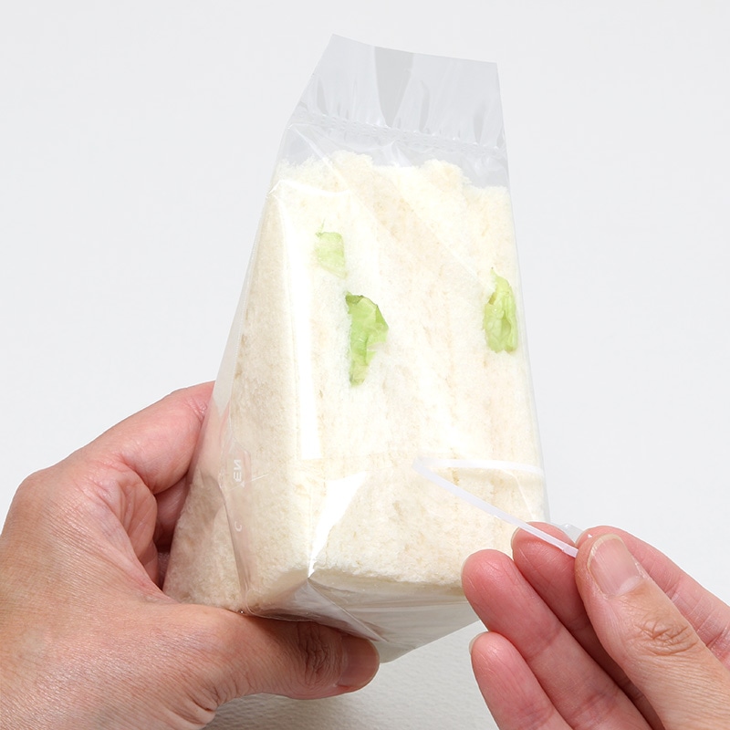 HEIKO サンドイッチ袋 65 横開きタイプ ライン白 100枚