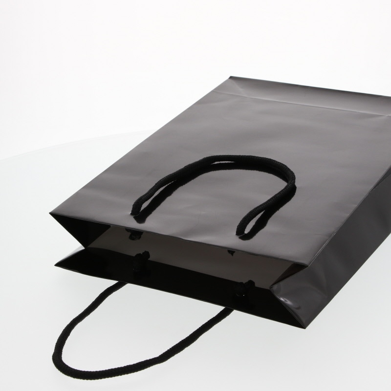 HEIKO 紙袋 ブライトバッグ SWT 黒(グロスPP貼り) 10枚