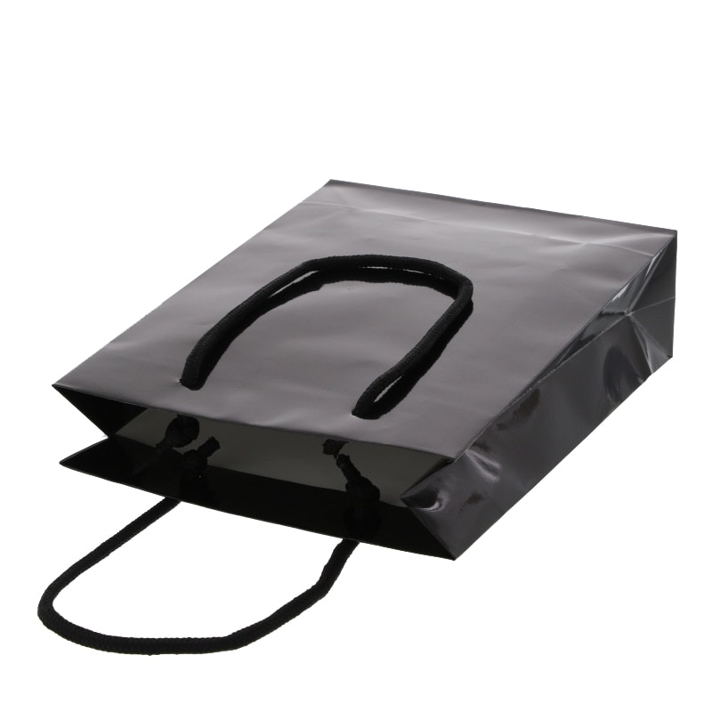 HEIKO 紙袋 ブライトバッグ MM 黒(グロスPP貼り) 10枚