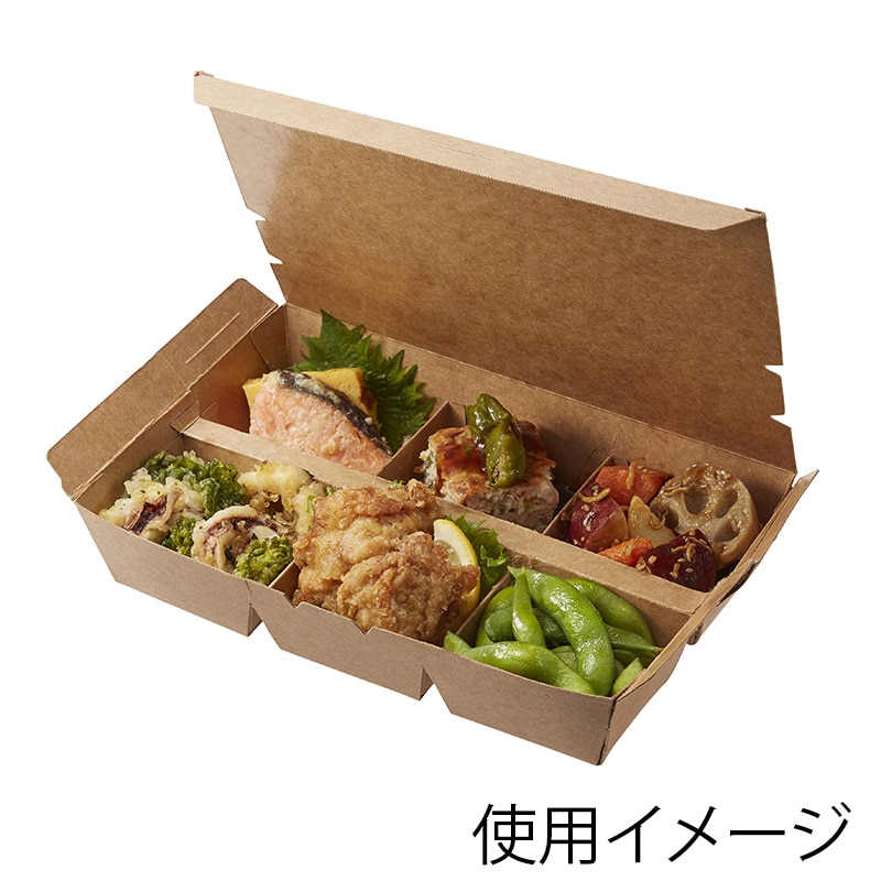 HEIKO エコランチボックス 6仕切 クラフト 20枚｜【シモジマ】包装用品 