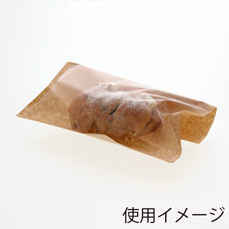 HEIKO 惣菜袋 窓付フラットバッグ 210×210 未晒 100枚