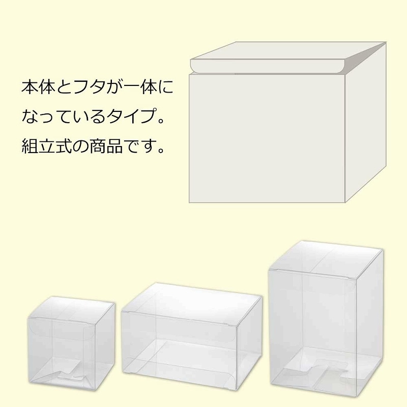 HEIKO 箱 クリスタルボックス ワンタッチタイプ Wシリーズ W-1 10枚