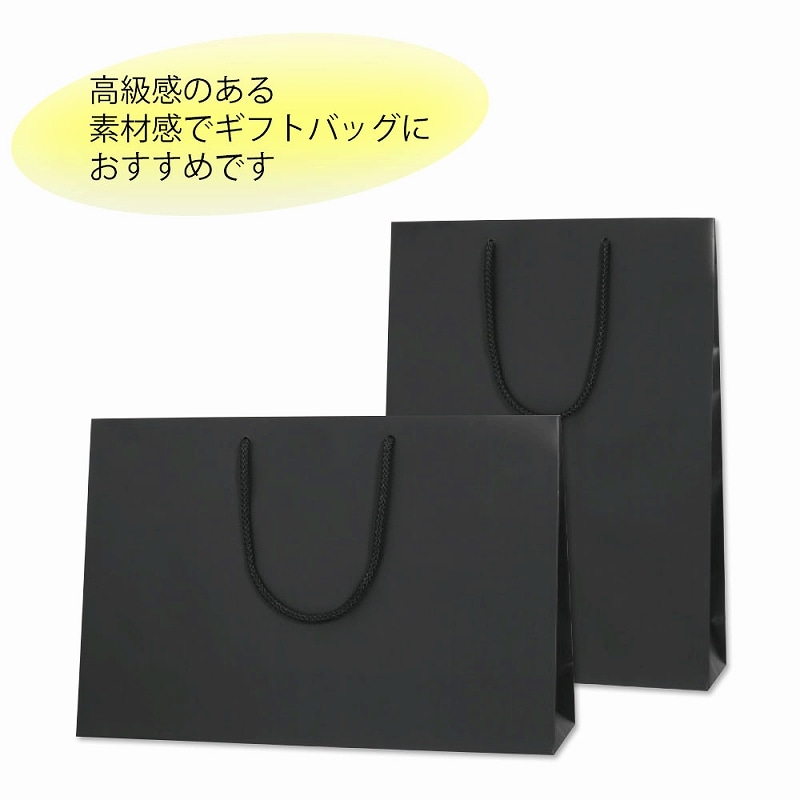HEIKO 紙袋 ブライトバッグ 45-13 黒MT(マットPP貼り) 10枚