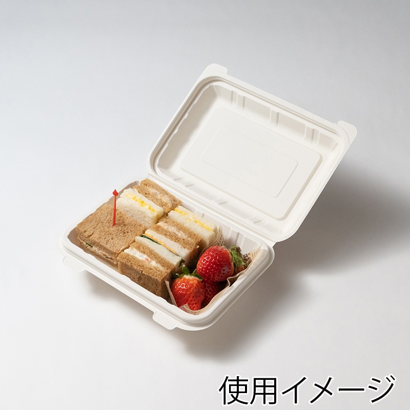 【直送品】 コバヤシ 弁当容器　レジーム　エコデリ S 白 50枚/袋（ご注文単位6袋）