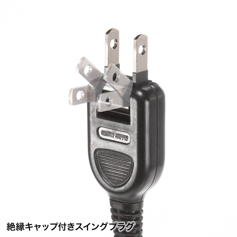 【直送品】 サンワサプライ 電源タップ　強力ネオジムマグネット付き 2P　10個口　1m TAP－2210－1BK　ブラック 1個（ご注文単位1個）