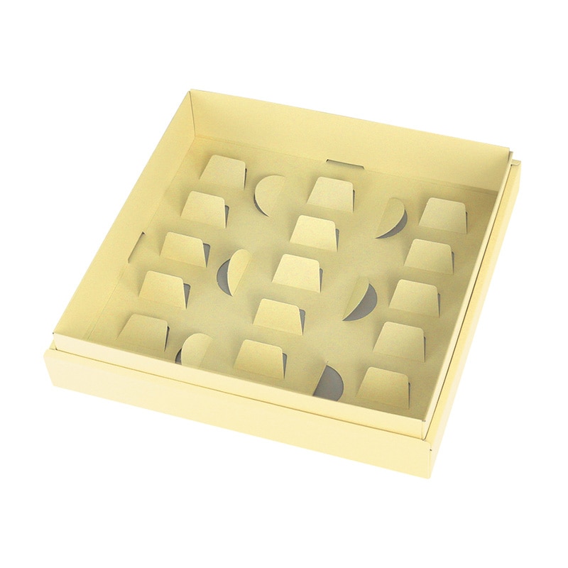 ヤマニパッケージ 洋菓子箱　ギフトBOX　フリー 大　クリーム 20－740C 50セット/箱（ご注文単位1箱）【直送品】