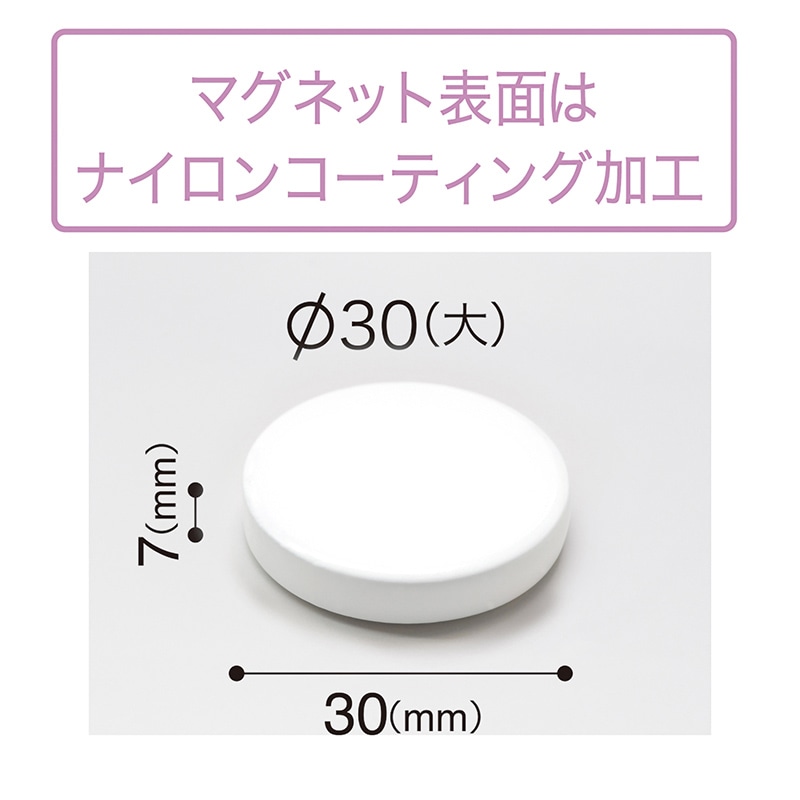 マグエックス 強力 カラーマグネット 30mm 白 2個入 」