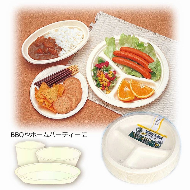 食品容器 バガスペーパーウェア 徳用プレート GPY-26 1袋(50枚パック)