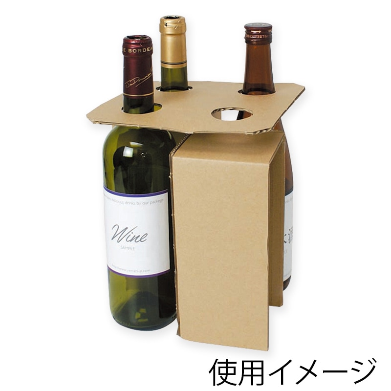 【直送品】 ヤマニパッケージ 和洋酒兼用　お値打ち宅配箱 4本 K－1349 40枚/箱（ご注文単位1箱）