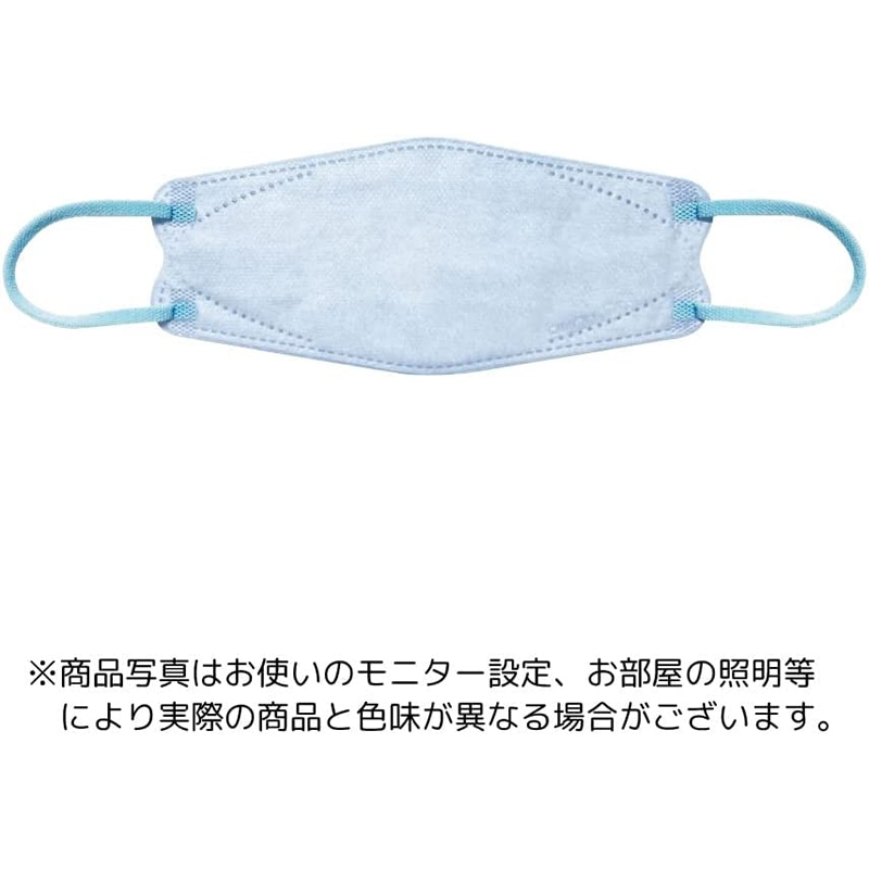 【直送品】 エスパック やさしいマスク　3D立体型 ジュニアサイズ　水色　個包装 DKS5 5枚入/袋（ご注文単位200袋）