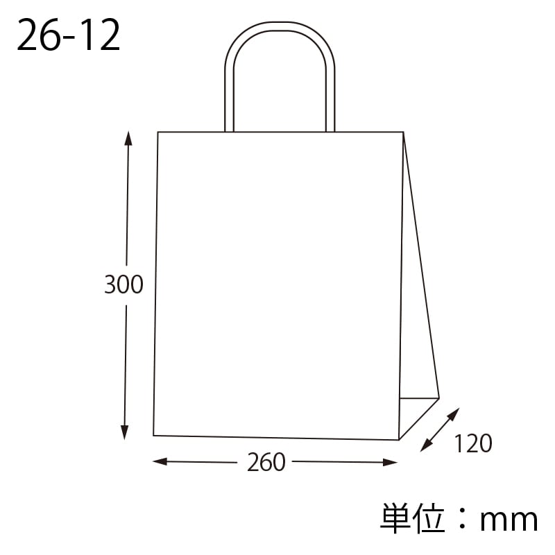 HEIKO 紙袋 スムースバッグ 26-12 白無地 25枚
