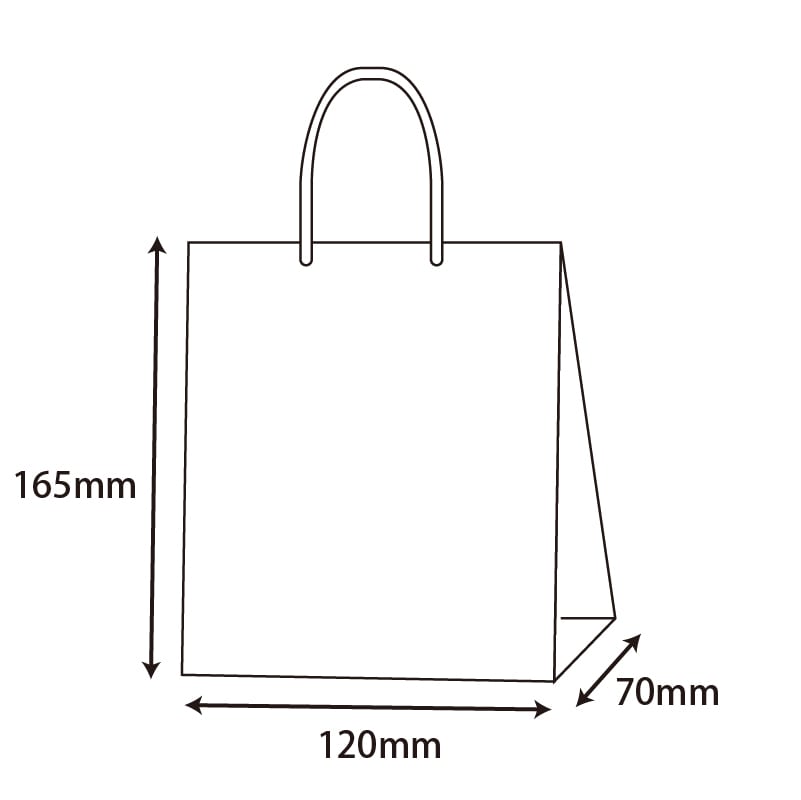 HEIKO 紙袋 カラーチャームバッグ T-4 黒 10枚