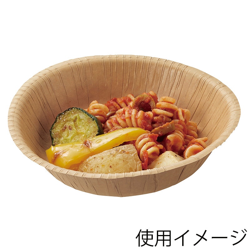 HEIKO 丼容器 クラフトペーパーボウル 13cm 20枚｜【シモジマ】包装