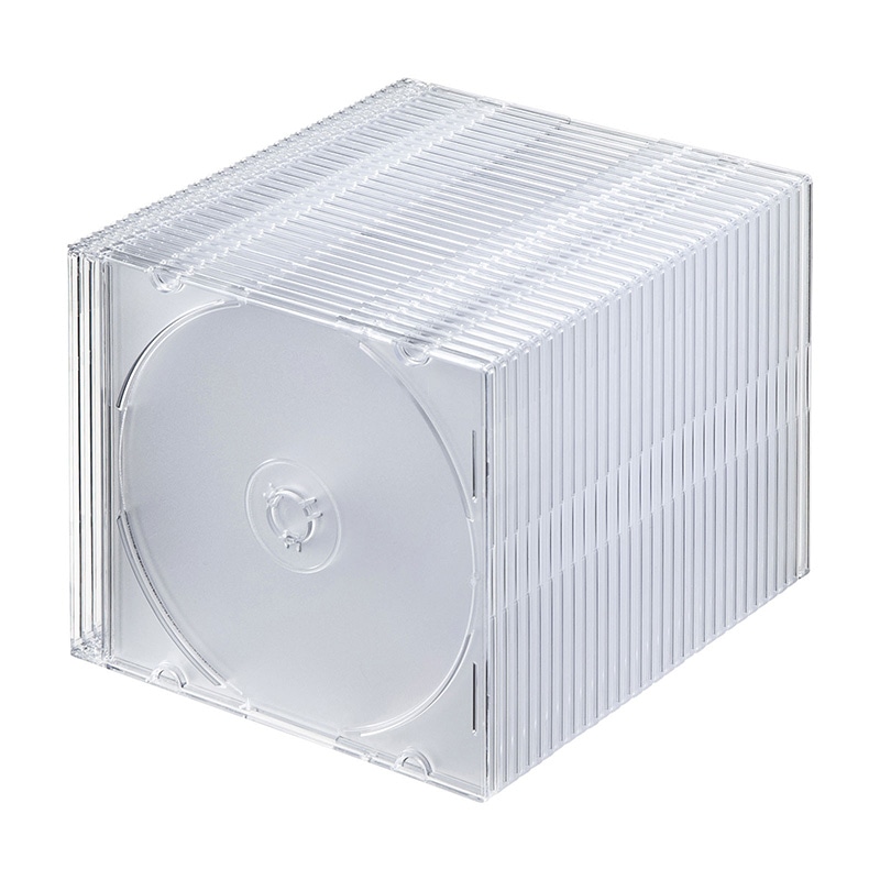 【直送品】 サンワサプライ Blu－ray・DVD・CDケース スリムタイプ FCD－PU30CLN　クリア 1個（ご注文単位1個）
