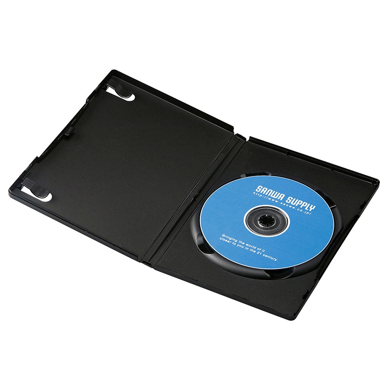 【直送品】 サンワサプライ DVDトールケース　3枚セット  DVD－TN1－03BKN　ブラック 1個（ご注文単位1個）
