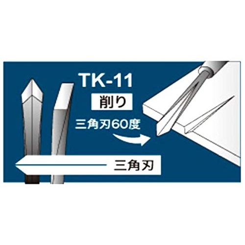 【直送品】 アイガーツール 精密マイクロナイフ　三角刃  TK－11 1本（ご注文単位1本）
