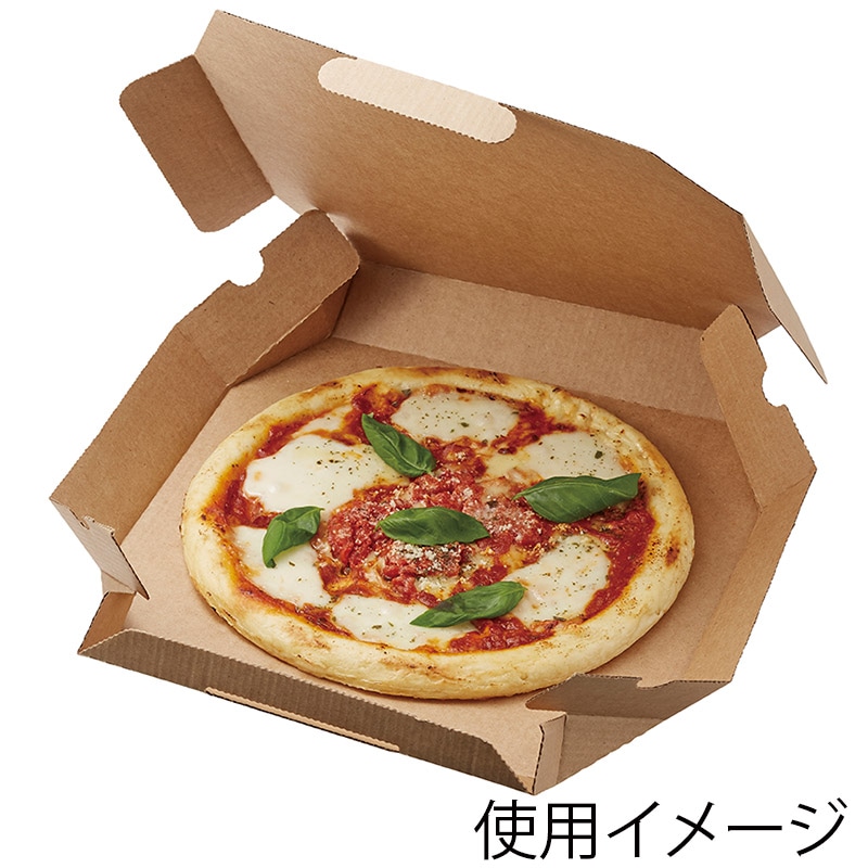 SWAN 食品容器 ピザ箱 8インチ 未晒無地 25枚｜【シモジマ】包装用品