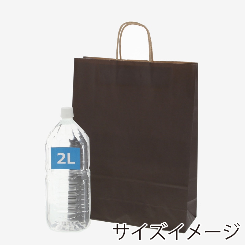 HEIKO 紙袋 25チャームバッグ 25CB 2才 未晒 焦茶C 50枚