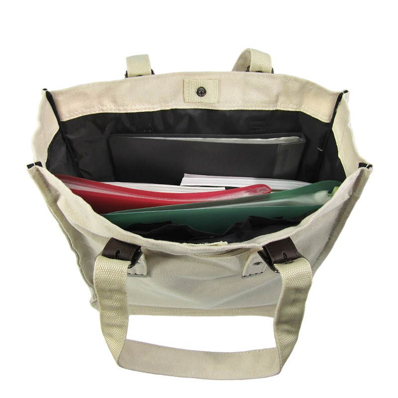 優美社産業 アイレット調整付帆布バッグ 3W99 白 1個（ご注文単位1個）【直送品】