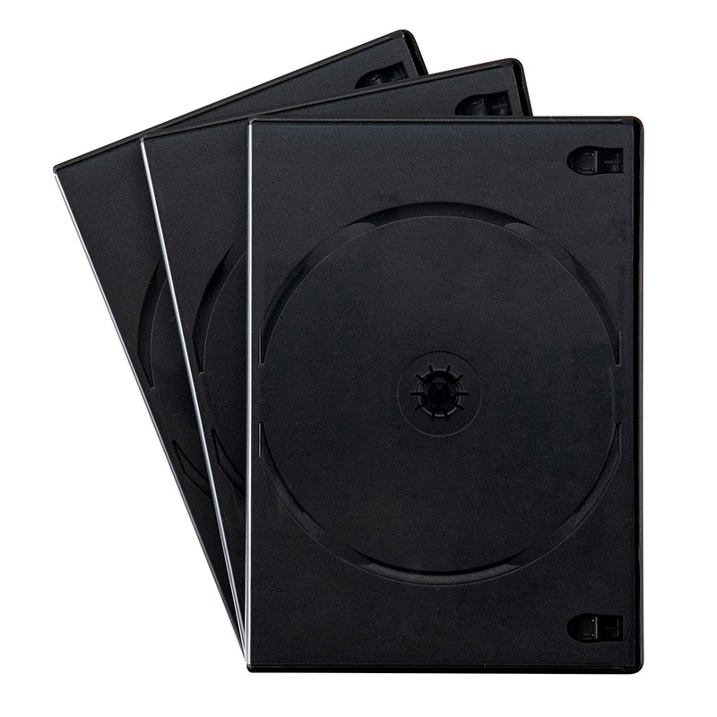 【直送品】 サンワサプライ DVDトールケース　3枚セット  DVD－TN6－03BKN　ブラック 1個（ご注文単位1個）