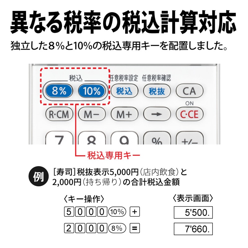 シャープ 軽減税率対応電卓 ミニナイスサイズタイプ 10桁 EL-МA71-X 1台