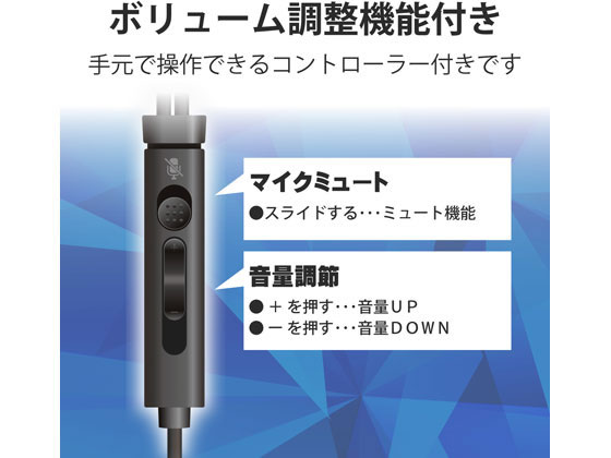 エレコム ヘッドセット USB テレワーク WEB会議 HS-EP15UBK 1個（ご注文単位1個)【直送品】