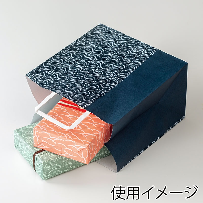 HEIKO 紙袋 H25チャームバッグ E判(平手)  鮫小紋 50枚