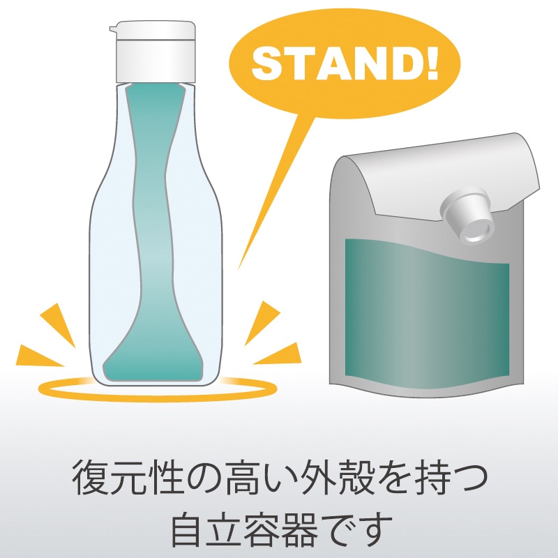 大きな割引 抗酸化容器 ハクリボトル HK-S450 キャップ付 500ml ２重剥離構造ソフトボトル discoversvg.com