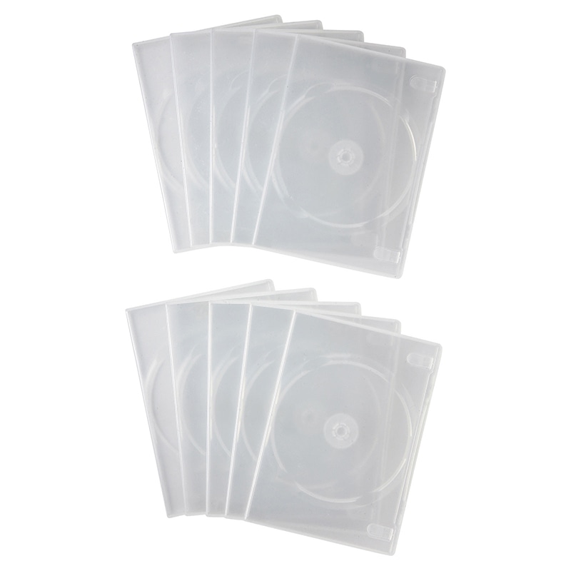 【直送品】 サンワサプライ スリムDVDトールケース　10枚セット  DVD－TU1－10CLN　クリア 1個（ご注文単位1個）