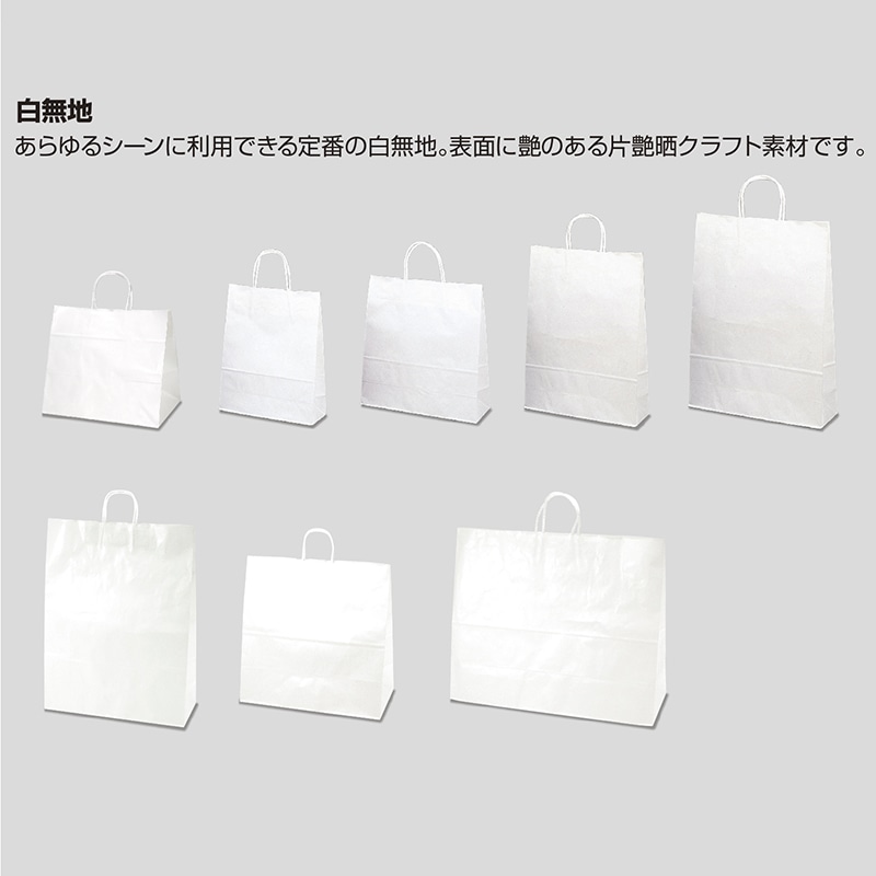 【直送品】 ササガワ 手提げ紙袋 白無地　特大　50枚 50－5400 1包（ご注文単位1包）