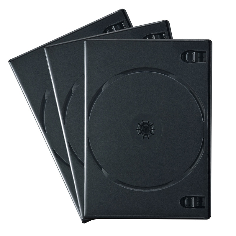 【直送品】 サンワサプライ DVDトールケース　3枚セット  DVD－TN4－03BKN　ブラック 1個（ご注文単位1個）